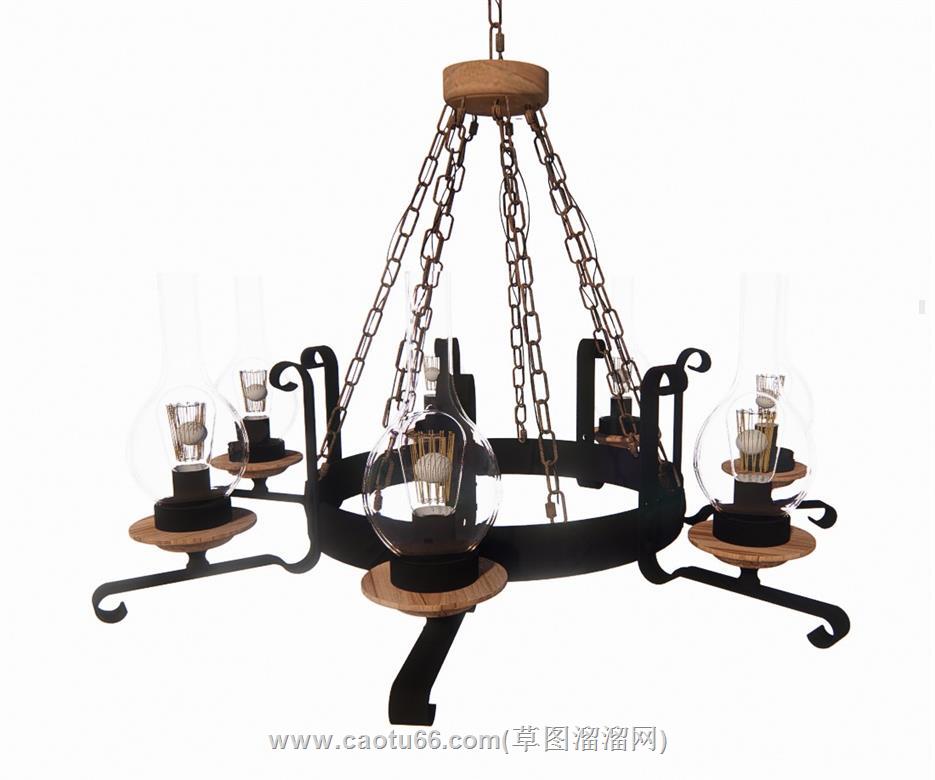 工业风吊灯SU模型