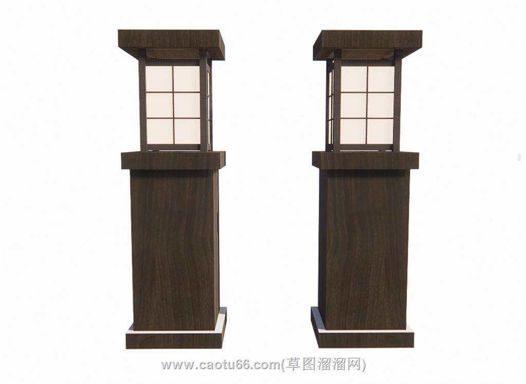 日式灯具SU模型