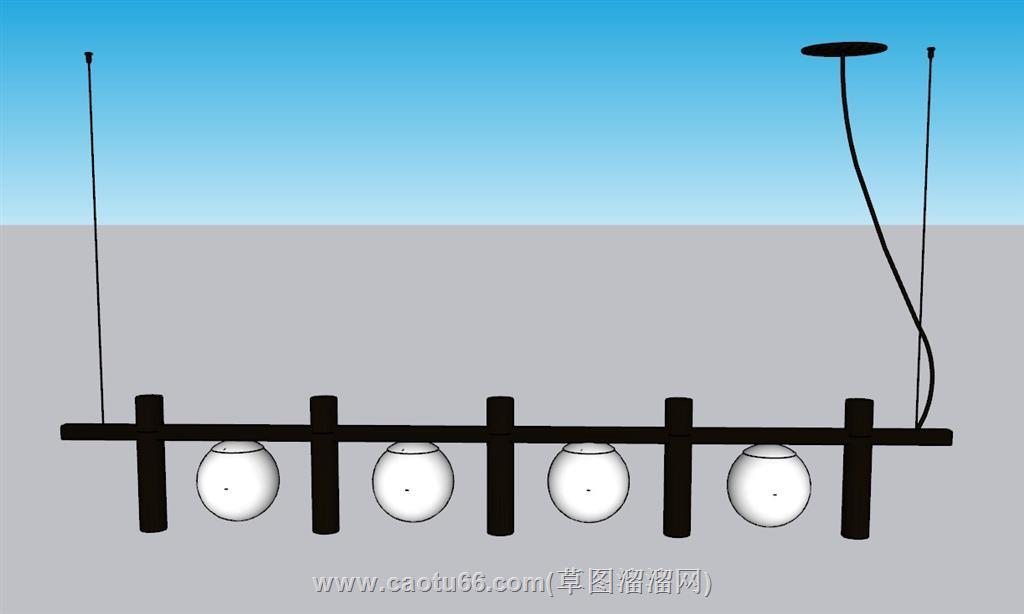 简约吊灯灯具SU模型