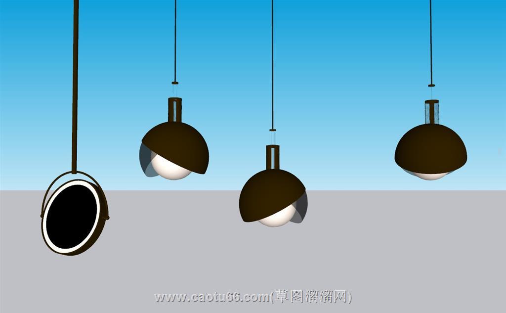简约吊灯SU模型
