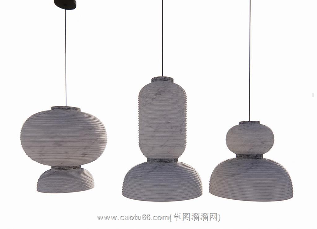 侘寂风吊灯SU模型