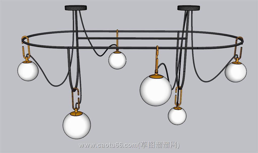 吊灯灯具SU模型