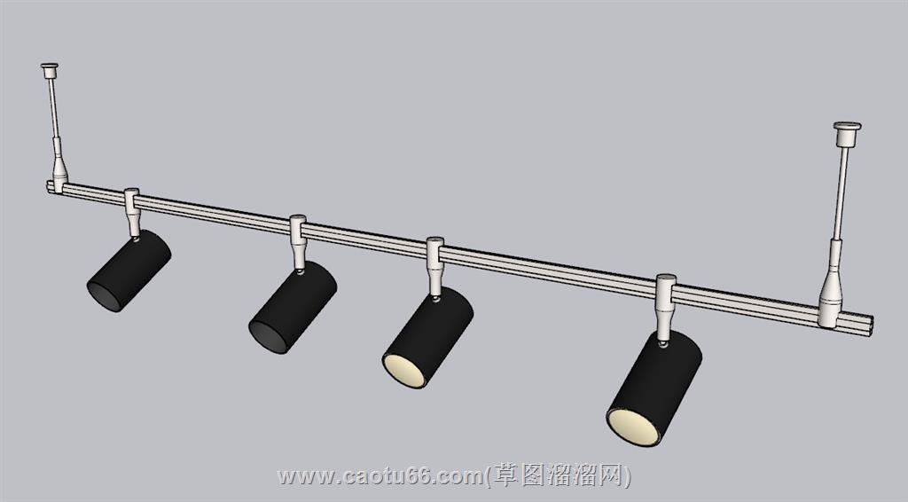 筒灯射灯轨道灯SU模型