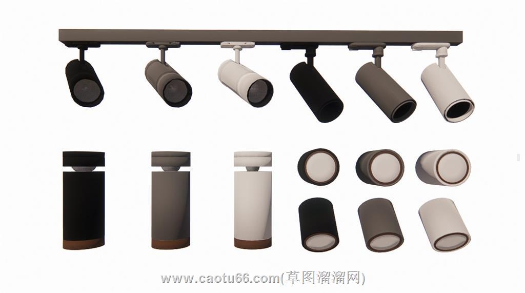 筒灯轨道灯SU模型