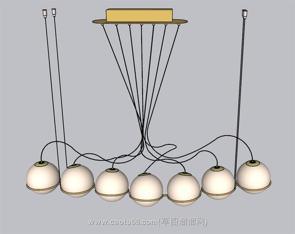 吊灯灯具SU模型
