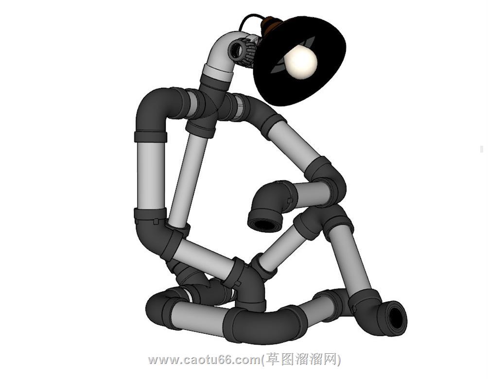 人造型灯具SU模型