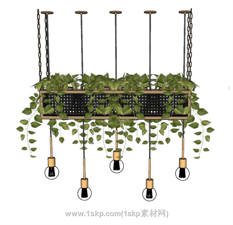 植物吊灯SU模型