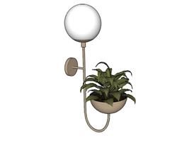 植物壁灯SU模型