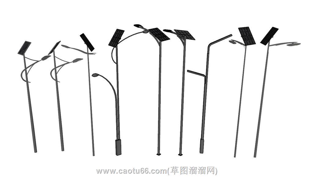 太阳能路灯SU模型