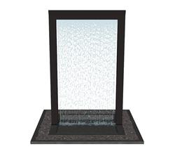 水幕景墙流水SU模型