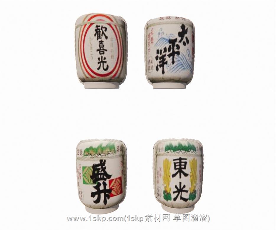 日式灯笼SU模型