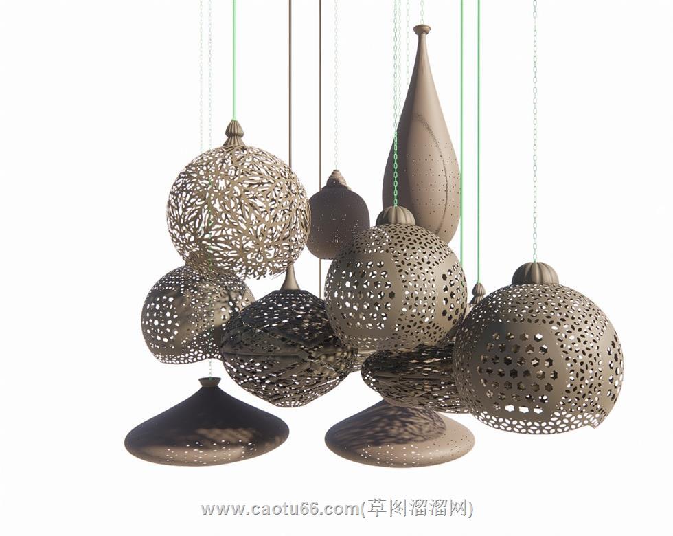 艺术吊灯SU模型