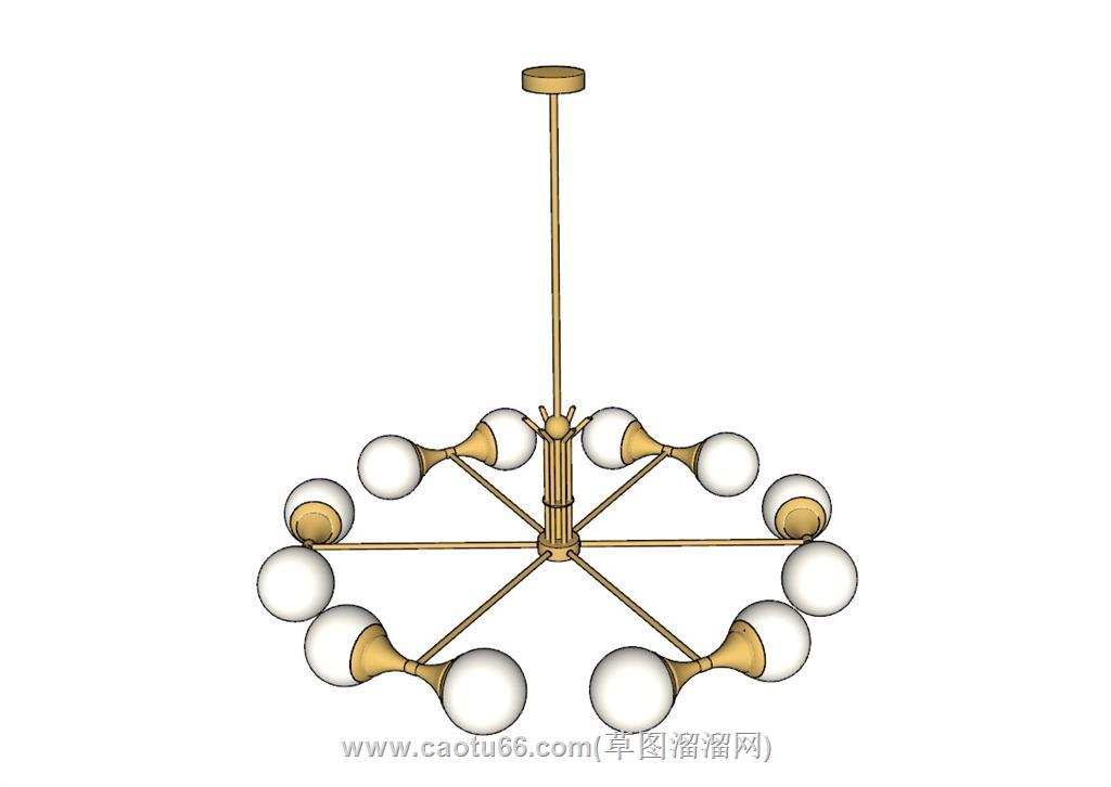 简约吊灯SU模型