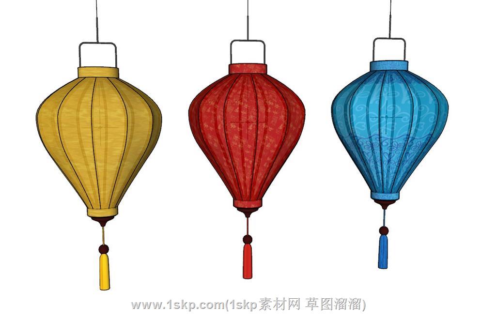 纸灯笼灯笼SU模型