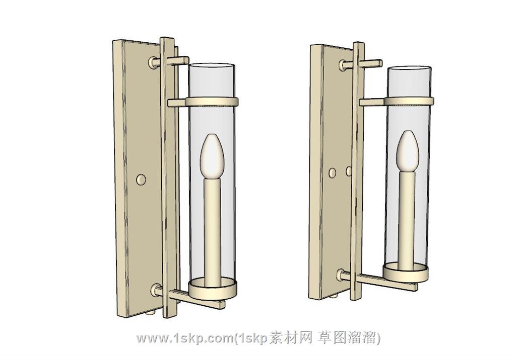 蜡烛壁灯SU模型