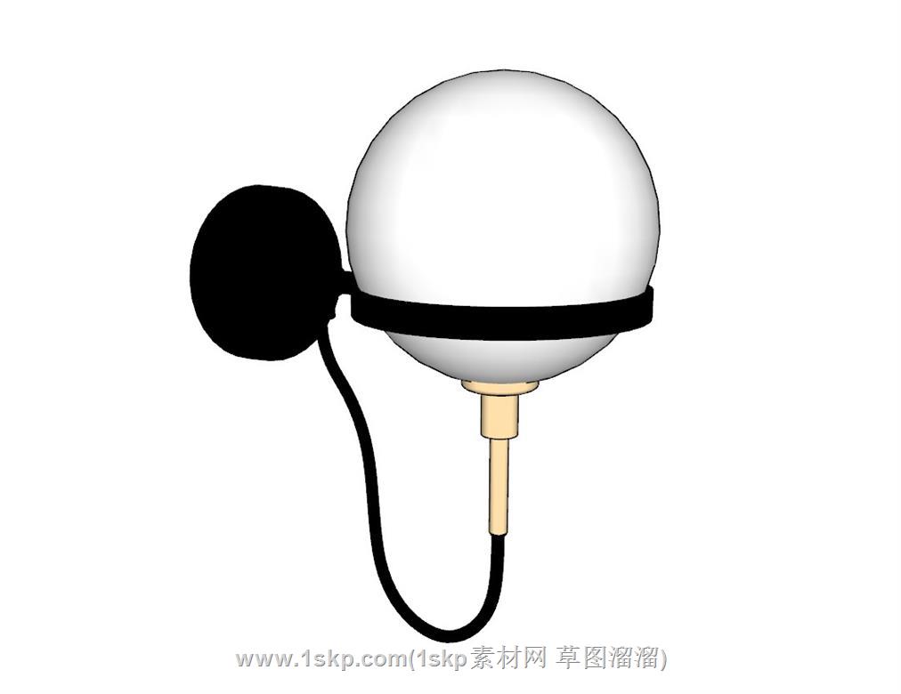 圆球形壁灯SU模型