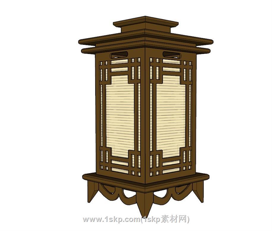 中式草坪灯SU模型