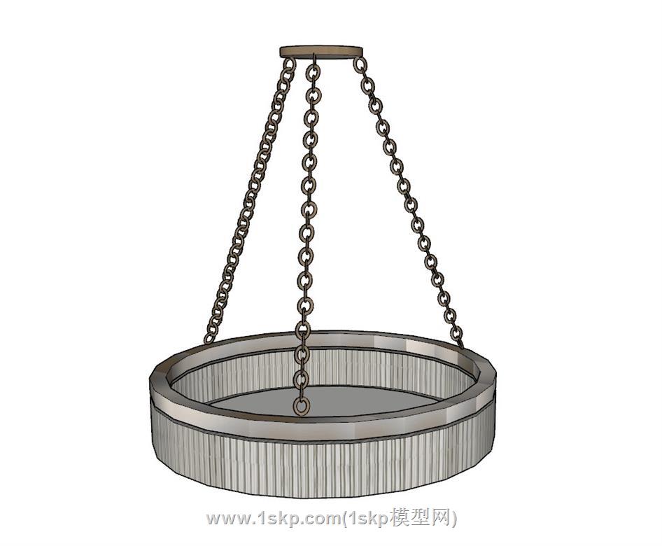 铁链吊灯SU模型