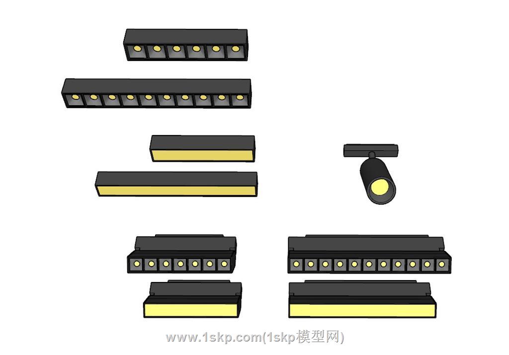 灯带筒灯SU模型