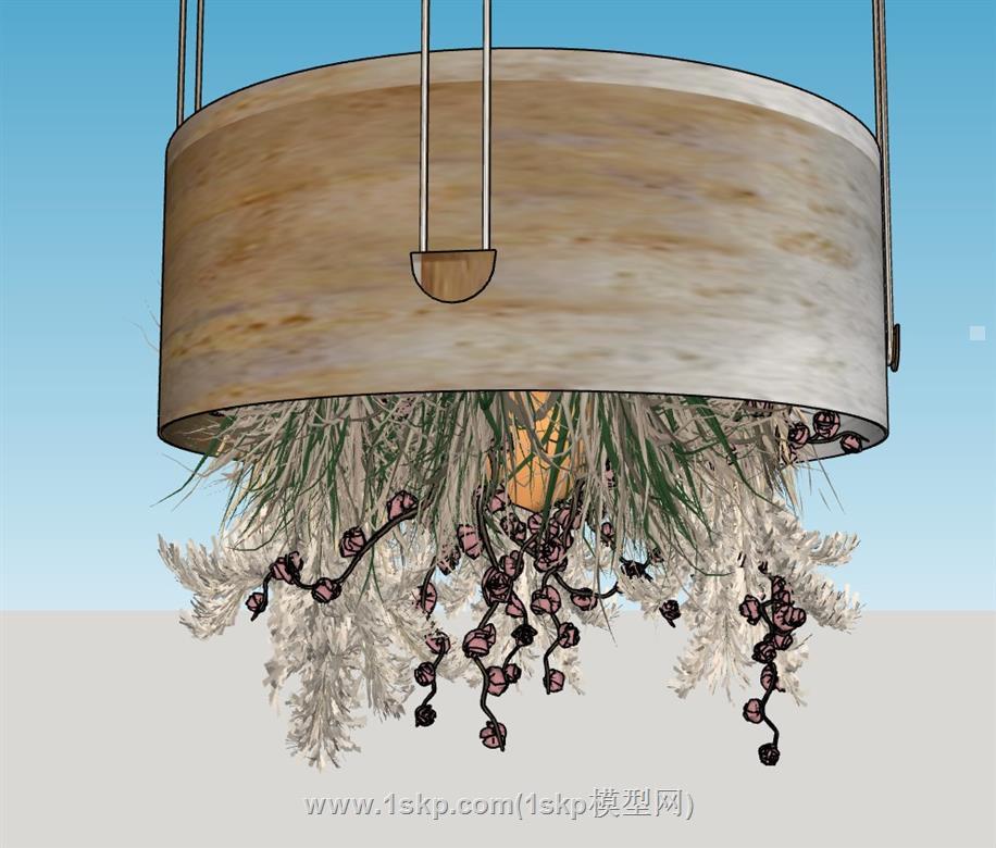 装饰花草吊灯SU模型