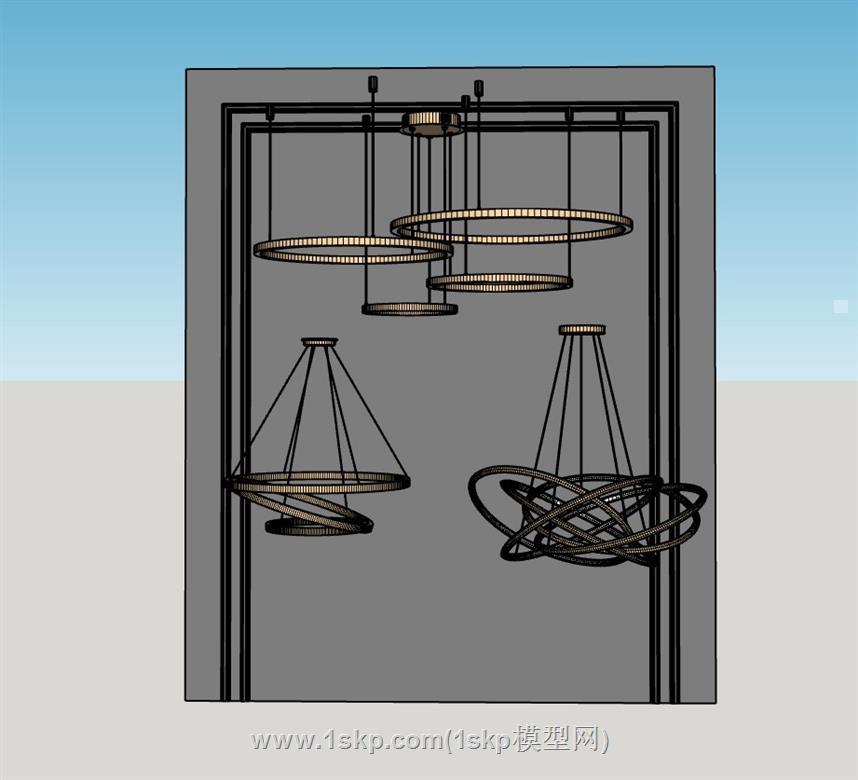 简约吊灯SU模型