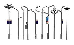 路灯高杆灯景观灯SU模型 免费sketchup模型下载