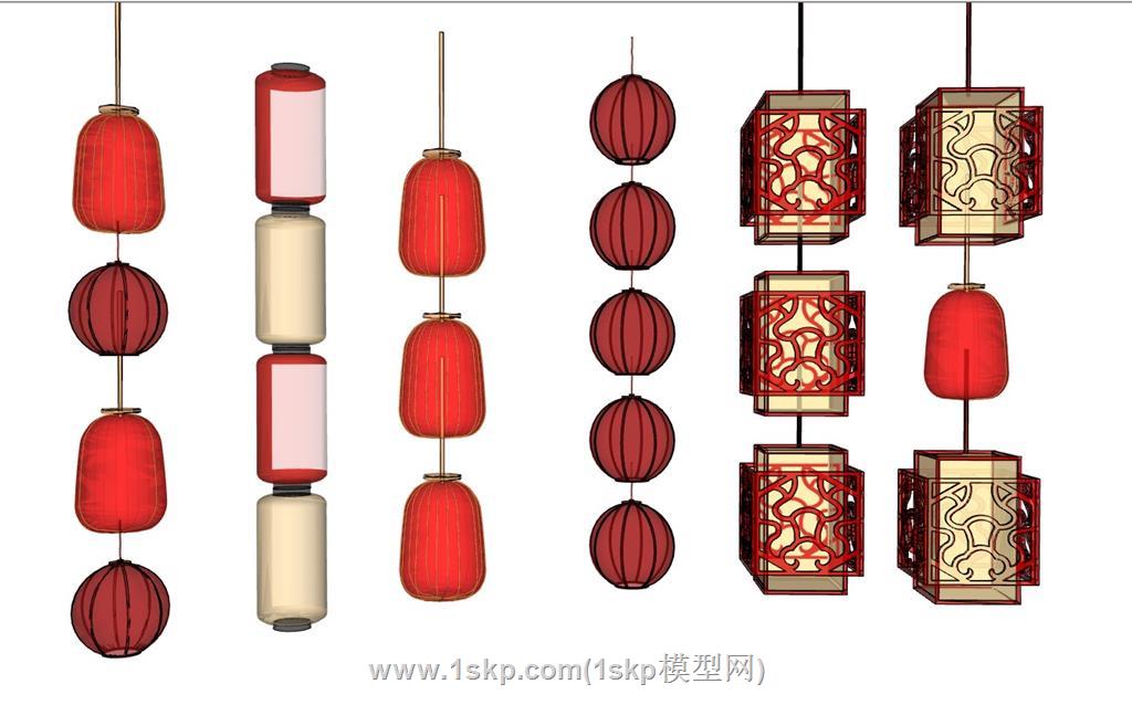 灯笼宫灯SU模型