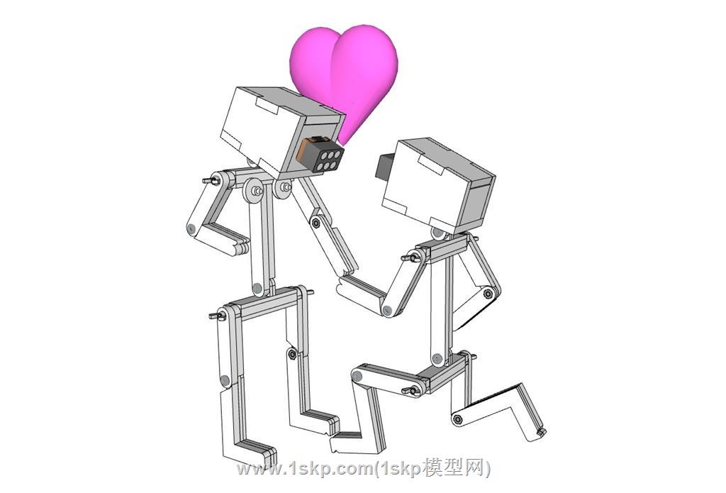 跪下求爱机器人灯具SU模型