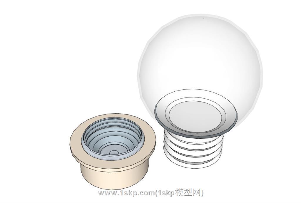 灯泡灯座SU模型
