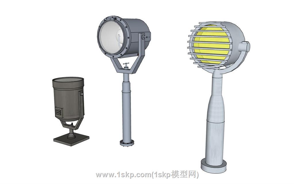 现代探照灯SU模型