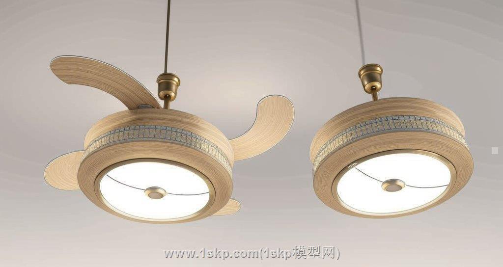 风扇吊灯SU模型