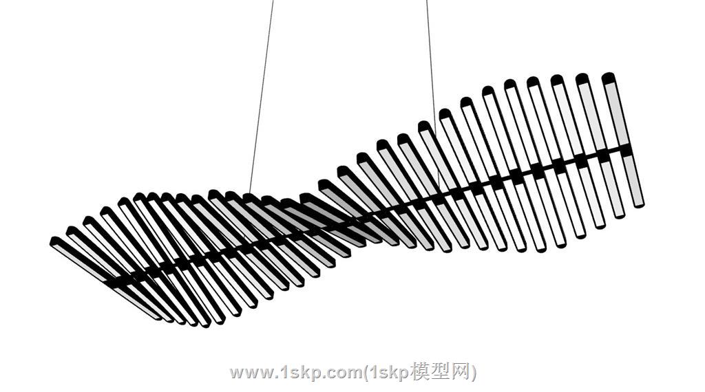 波浪鱼骨吊灯