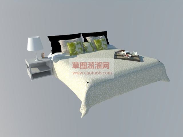 大床双人床床铺SU模型