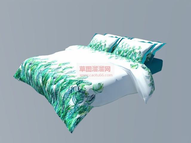 双人床床铺家具SU模型