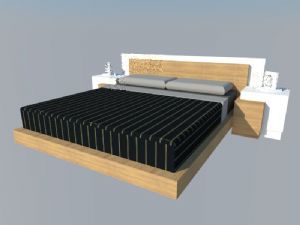 双人床床铺家具SU模型
