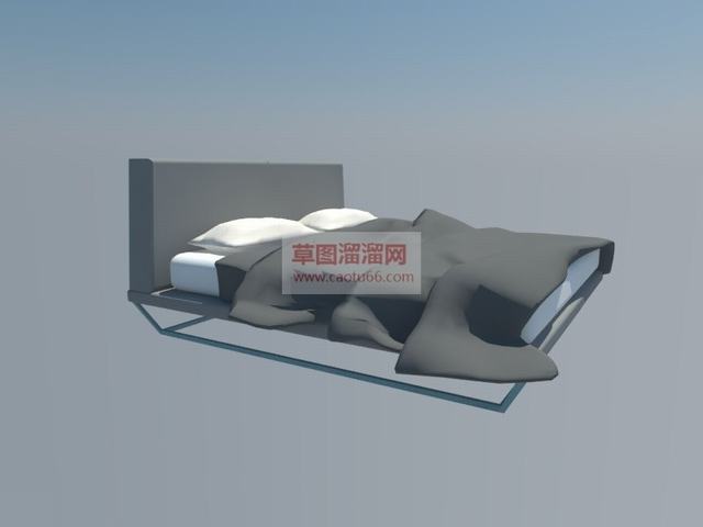 双人床床铺家具SU模型