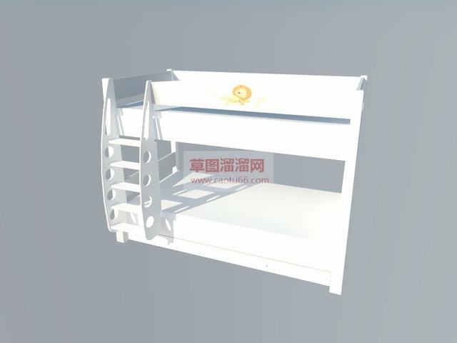 儿童床高低铺上下铺SU模型