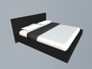 双人床床铺家具SU模型