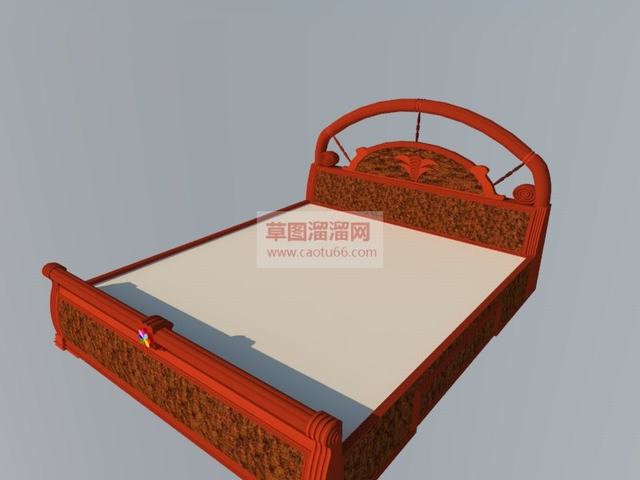 实木床床铺家具SU模型