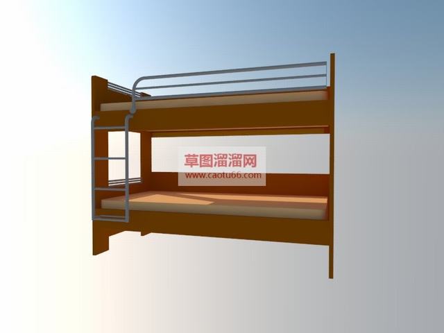 高低铺上下铺床铺家具SU模型