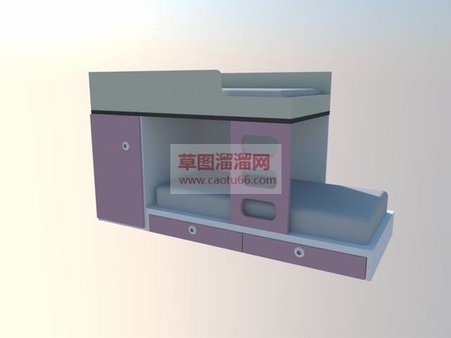 高低铺上下铺SU模型