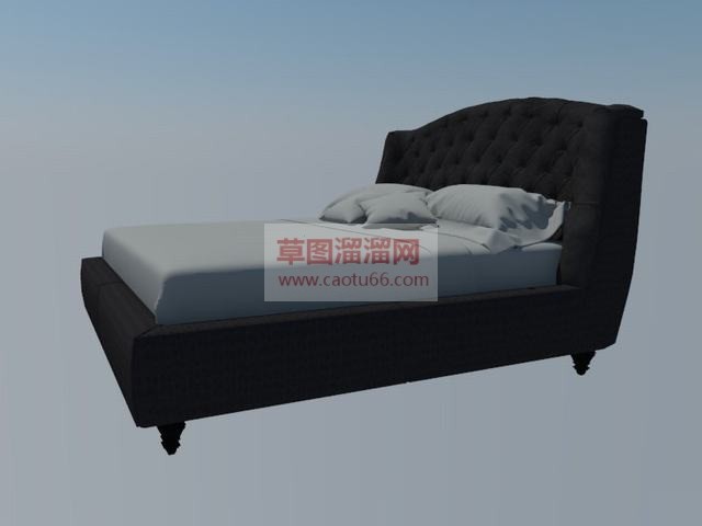 软包床头床铺SU模型