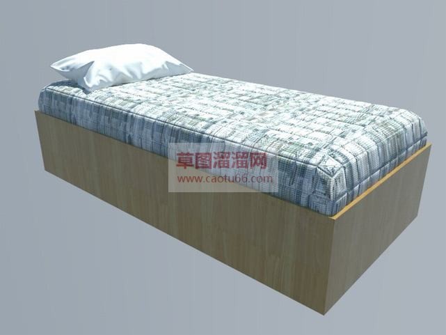 单人床洗头床SU模型