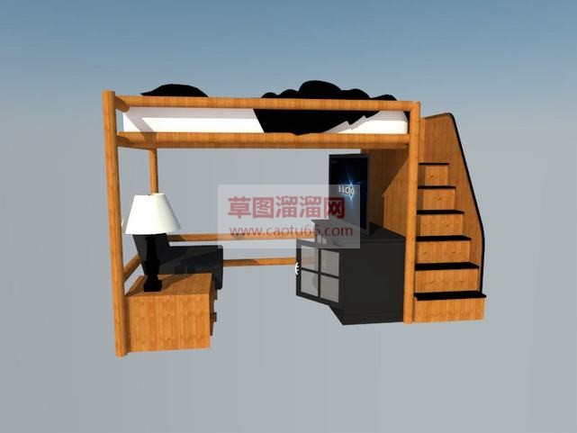 床SU模型