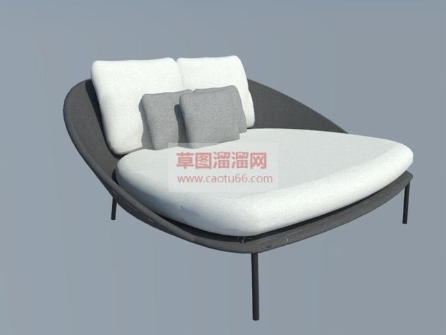 免费大圆床SU模型
