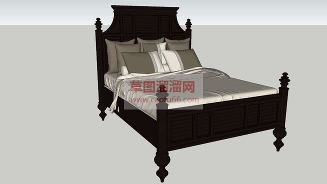 欧式实木古典SU模型
