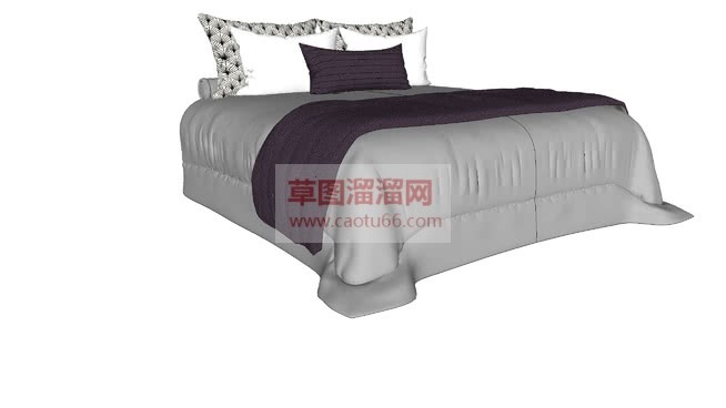 欧式现代双人SU模型