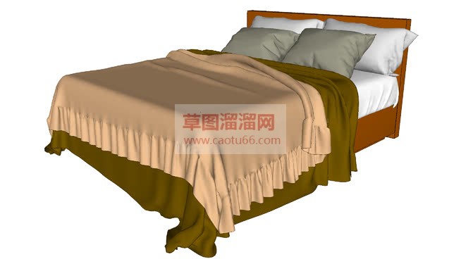 双人床家具床SU模型