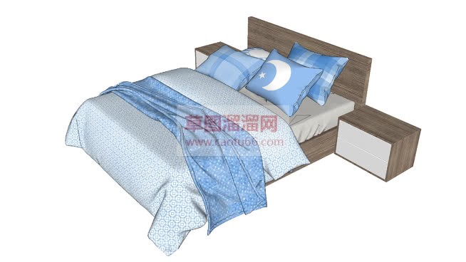 现代家具双人SU模型