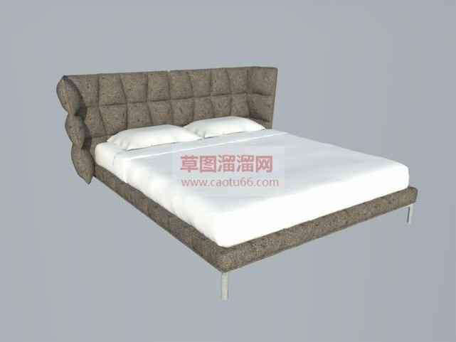 软包床床铺家SU模型